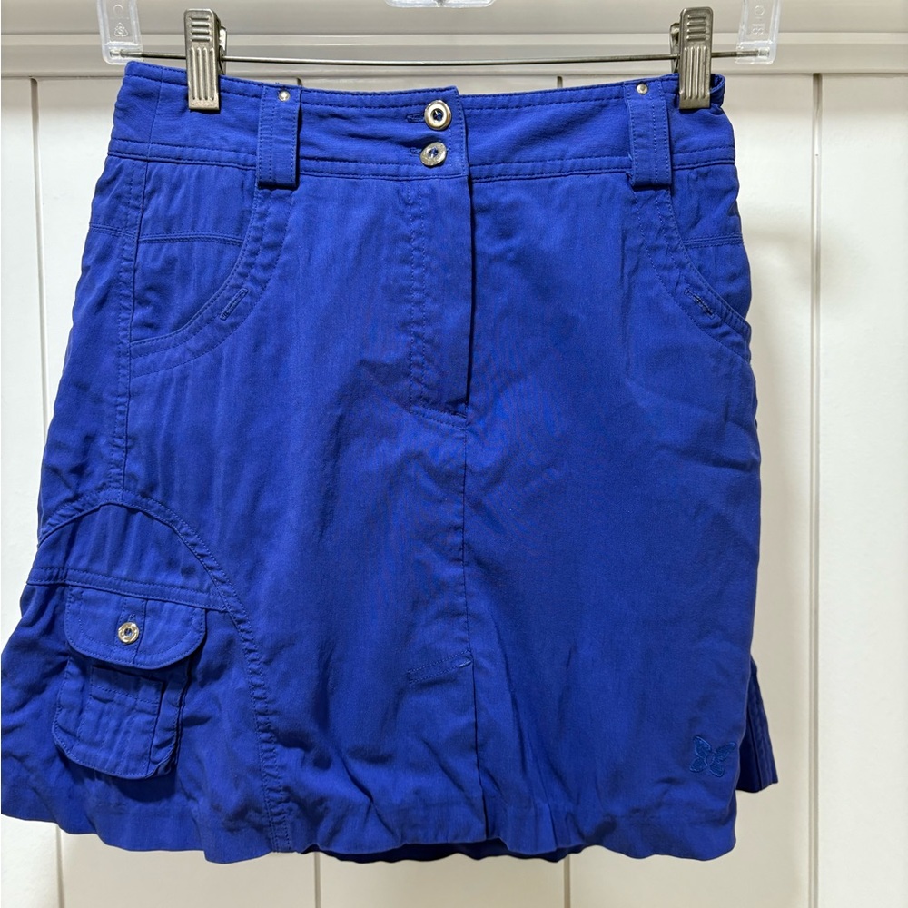 Jamie Sadock Skirt Womens Size 0 Blue Activewear Tennis Golf Rayon Nylon Spandex